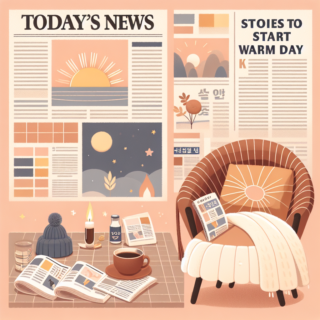 오늘의 뉴스: 따뜻한 하루를 여는 이야기들 - DALL-E 이미지 2